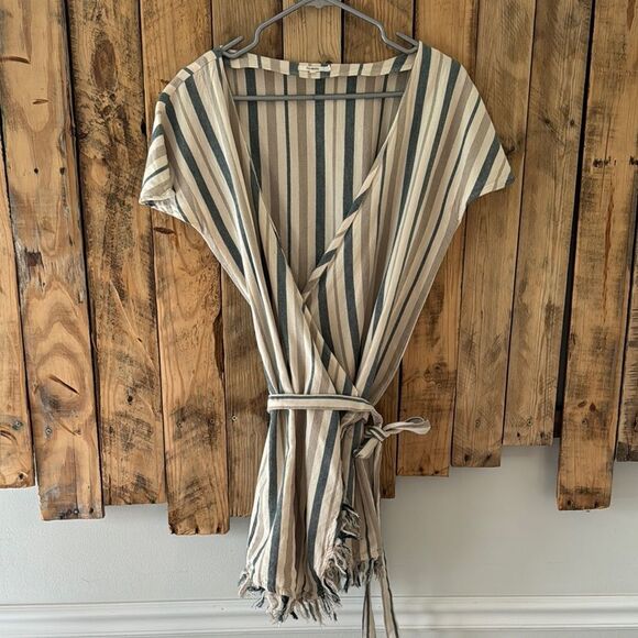 Tularosa Striped Mini Dress in Blue and White - Picture 2 of 12